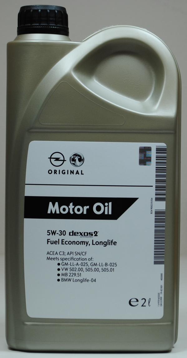 ORİJİNAL OPEL GM DEXOS 2 5W30 2 LİTRE MOTOR YAĞI (93165555)